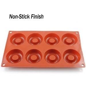 Donut Mold Nonstick 8-Cavity Silicone Baking Soap Bath Bomb Mold
